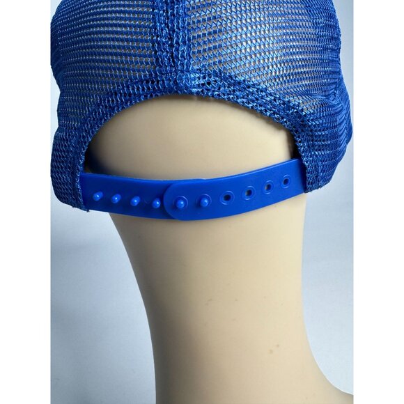 Disneyland Vintage Blue & Gold Trucker Hat With Adjustable Snapback - Picture 5 of 16